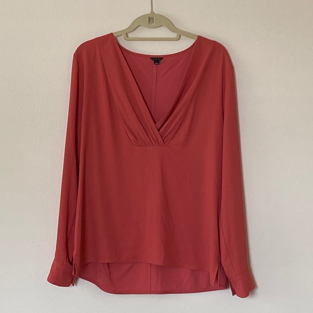 Ann Taylor Dusty Rose Blouse - Size L
